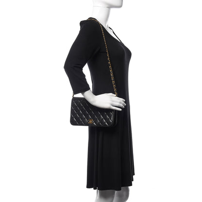 Chanel Lambskin Quilted Small Single Flap Black 2 of 12