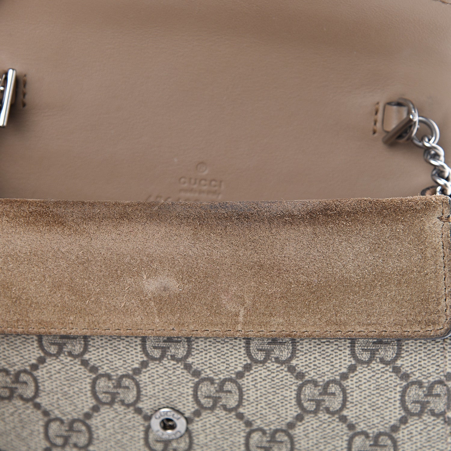 Gucci GG Supreme Monogram Super Mini Dionysus Shoulder Bag Taupe 7 of 11