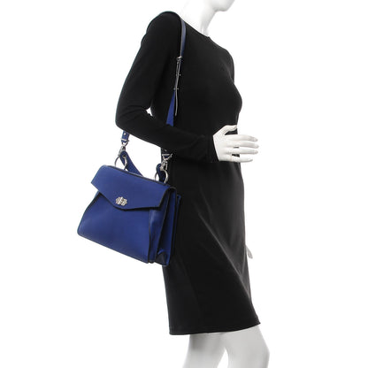 Proenza Schouler Grained Calfskin Medium Hava Top Handle Bag Lapis 2 of 9