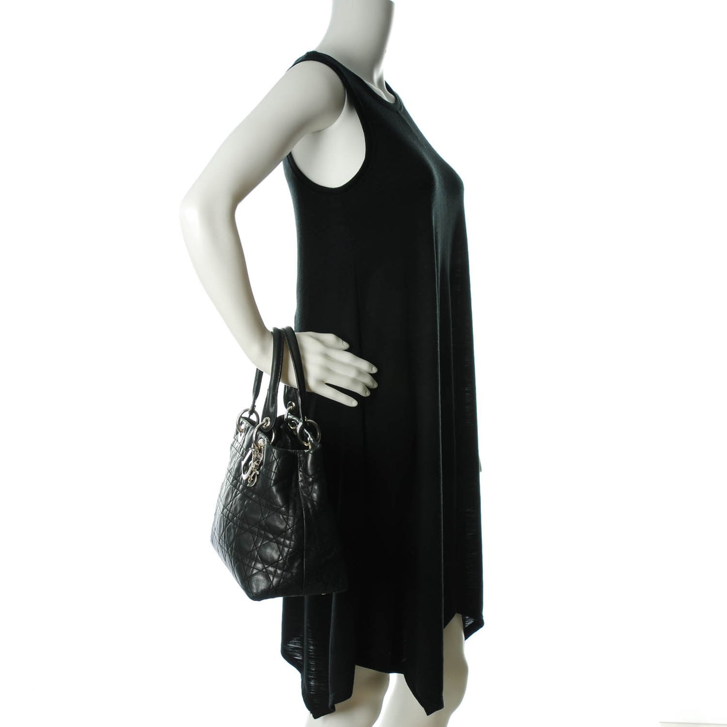 Lambskin Cannage Small Soft Lady Dior Tote Black