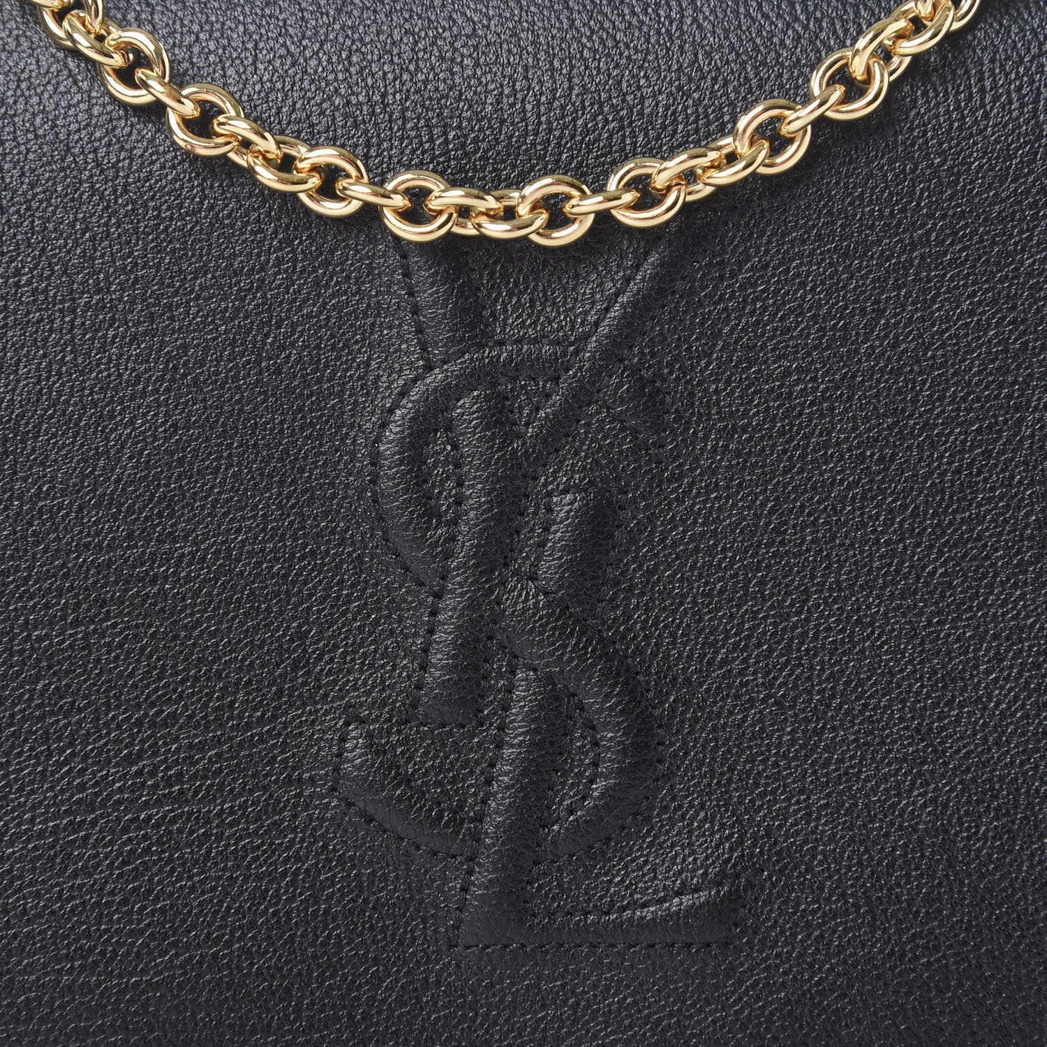 Saint Laurent Calfskin Monogram Belle de Jour Chain Clutch Black 6 of 10