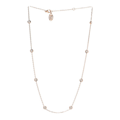 Cartier 18K Pink Gold 8 Diamond D'Amour Station Necklace 3 of 5