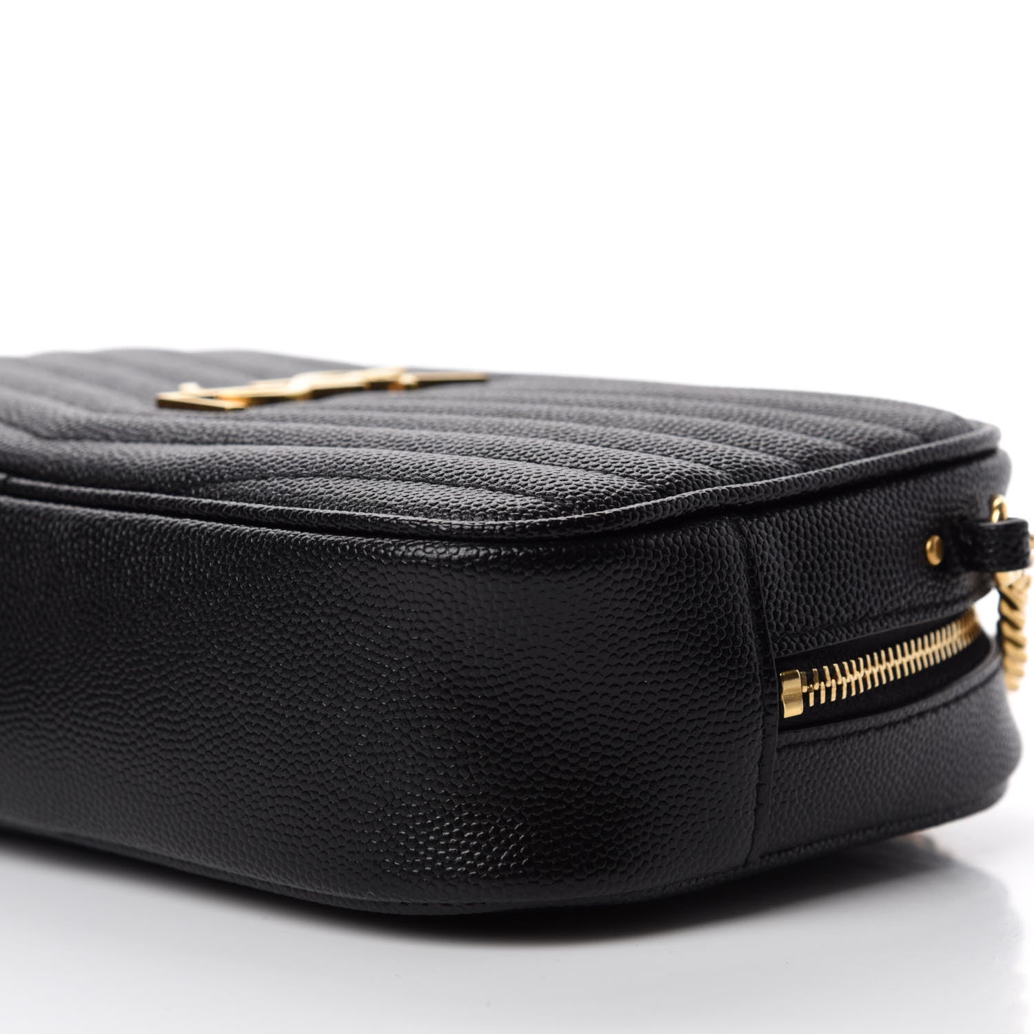 Saint Laurent Grain De Poudre Matelasse Monogram Mini Lou Camera Bag Black 7 of 11