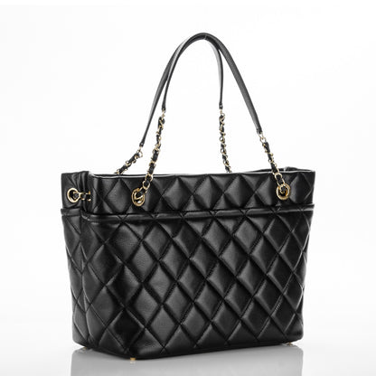 Chanel Caviar Quilted Timeless CC Soft Tote Black 3 of 7