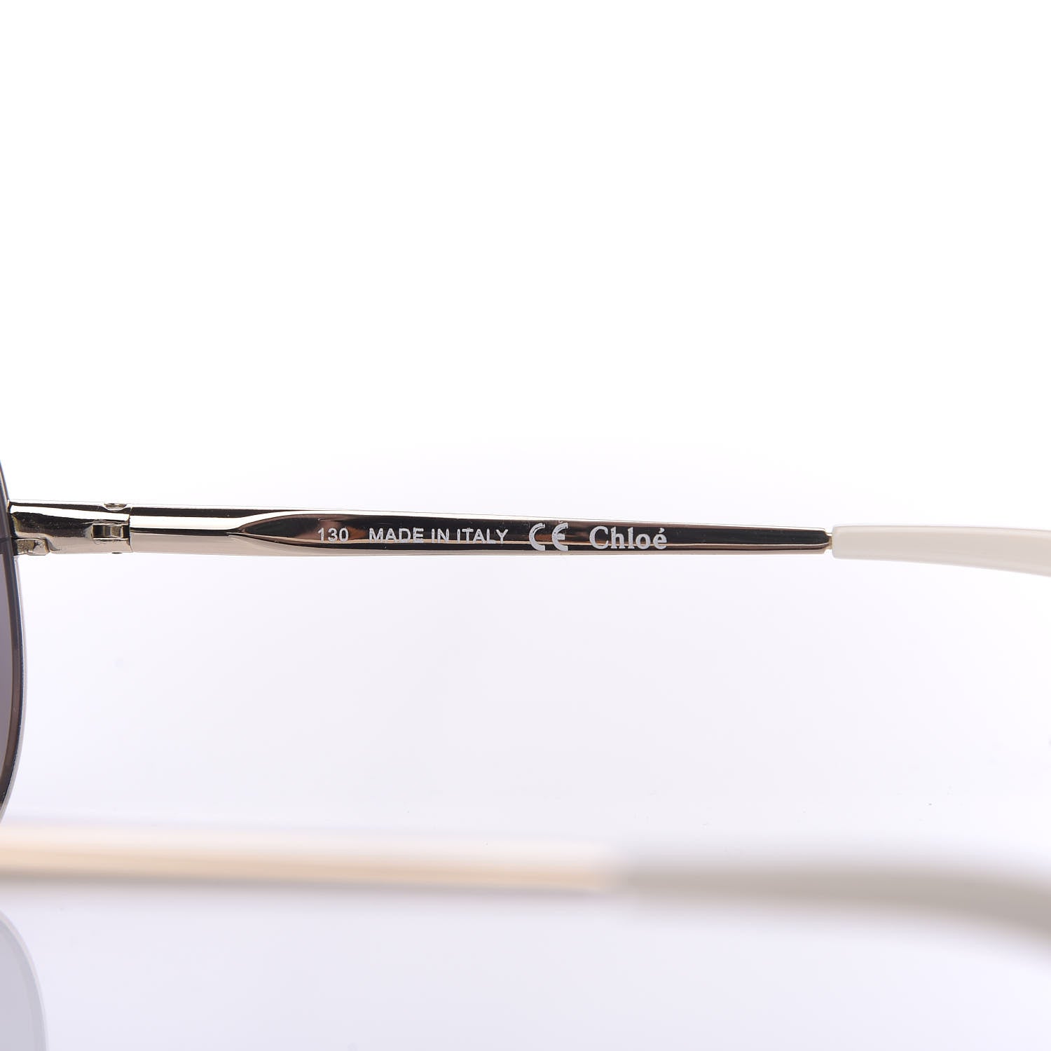 Chloe Metal Aviator Sunglasses CE107S White Gold 5 of 6