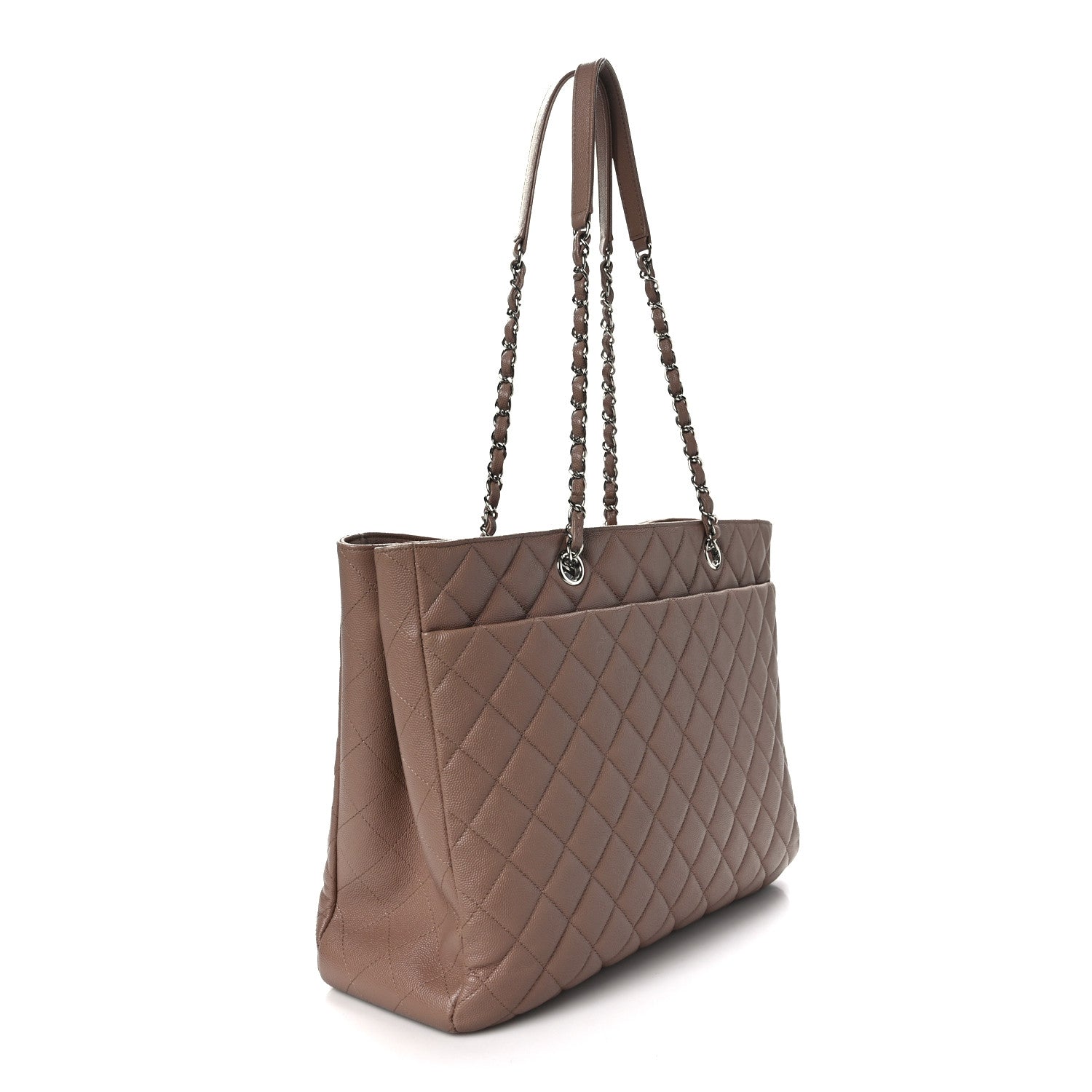 Chanel Caviar Quilted Large Shopping Tote Dark Beige 3 of 9