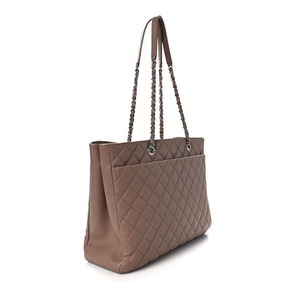 Chanel Caviar Quilted Large Shopping Tote Dark Beige 3 of 9