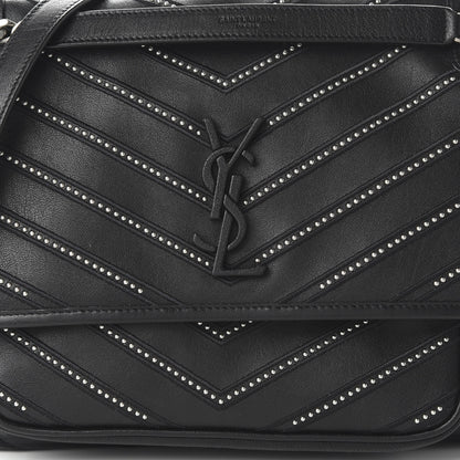 Saint Laurent Calfskin Matelasse Monogram Microstud Medium Niki Chain Satchel Black 10 of 10