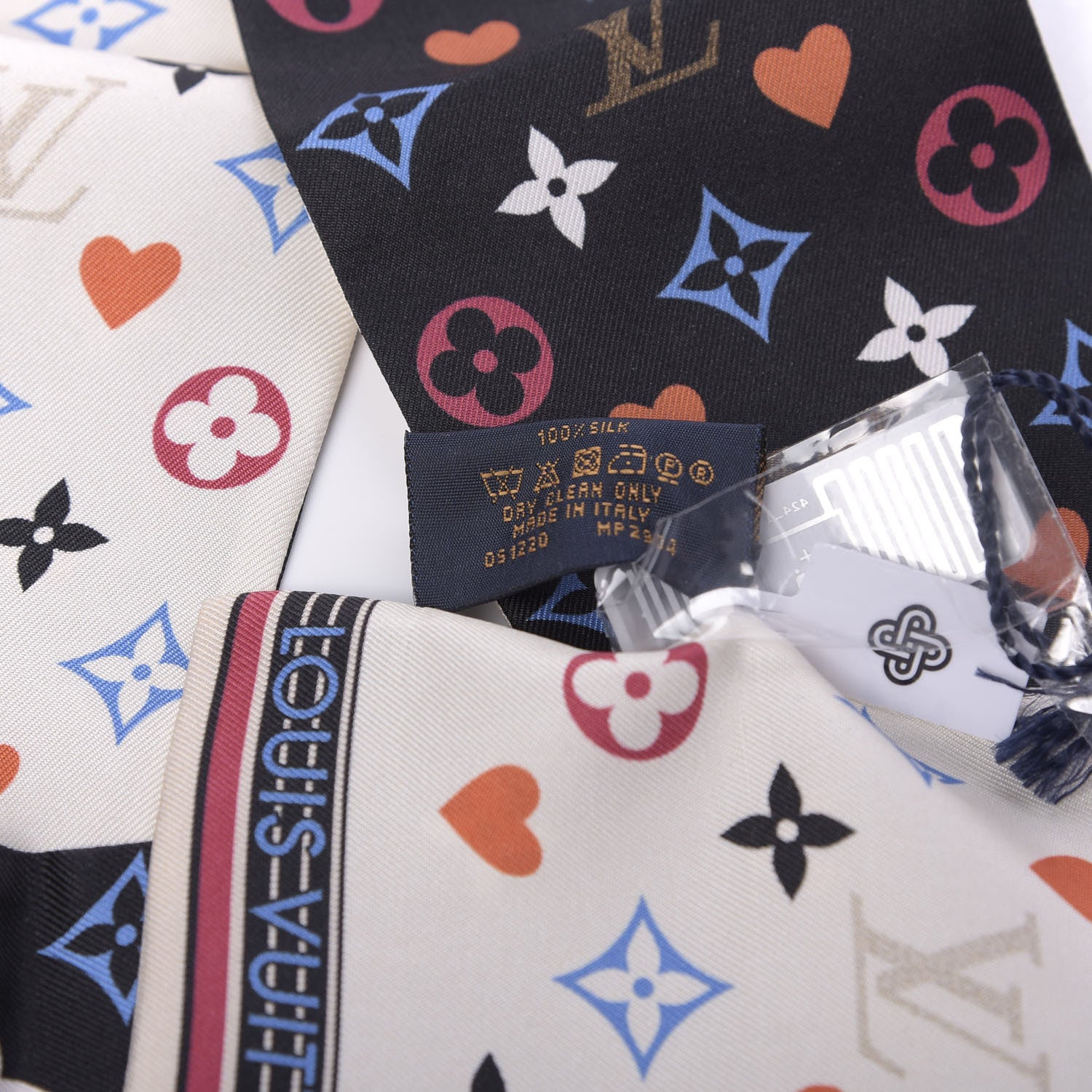 Louis Vuitton Silk Game On Bandeau Black White 6 of 6