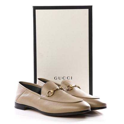 Gucci Lambskin Womens Brixton Horsebit Loafers 41 Mud 9 of 9