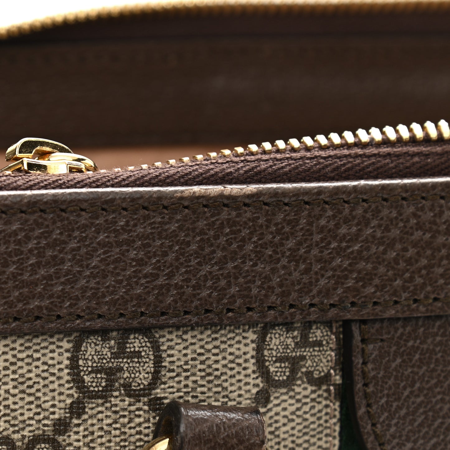 GG Supreme Monogram Small Ophidia Tote Bag Brown
