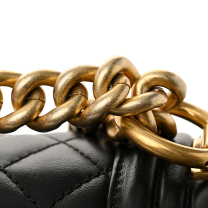 Chanel Lambskin Quilted New Medium Boy Flap Black 12 of 13