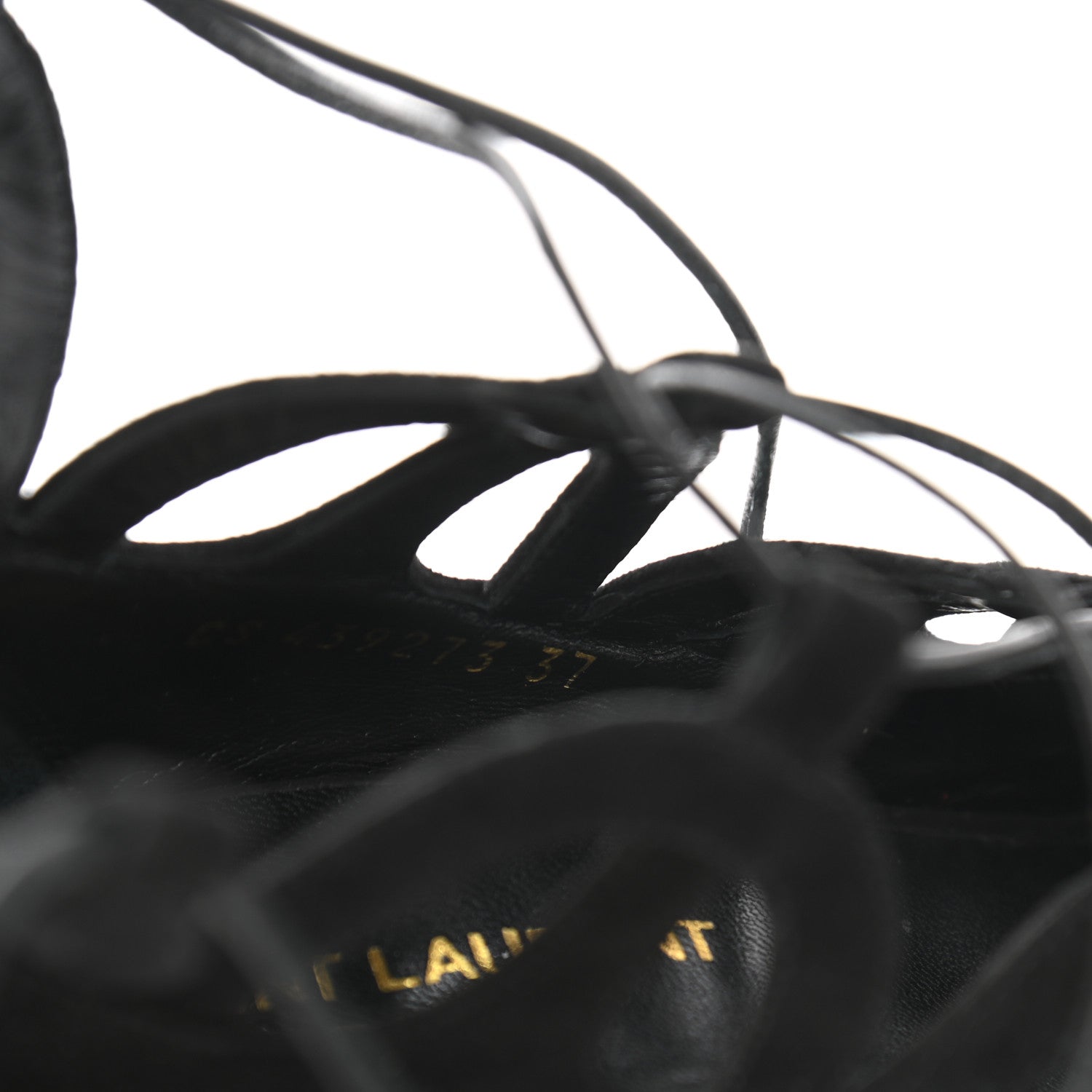 Saint Laurent Kid Scamosciato Tribute 105 Platform Sandals 37 Black 8 of 8