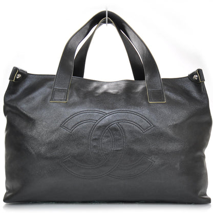 Chanel Lambskin Edgy Large Zip Top Tote Black 1 of 11