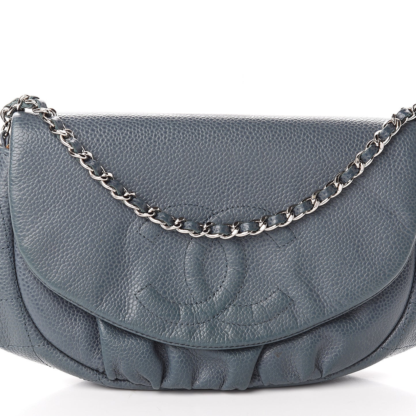 Caviar Half Moon Wallet On Chain WOC Blue