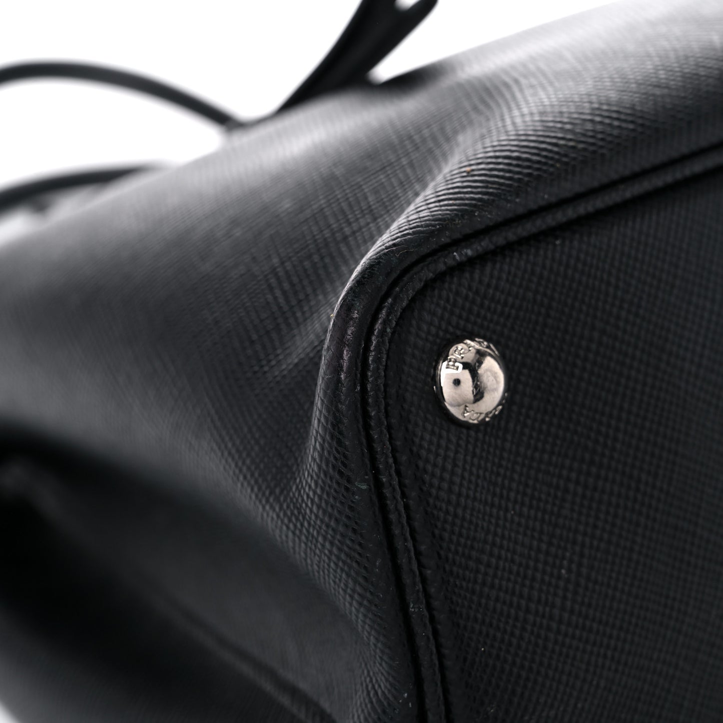 Saffiano Cuir Medium Double Handle Tote Black