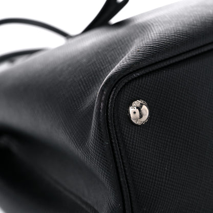 Prada Saffiano Cuir Medium Double Handle Tote Black 8 of 25