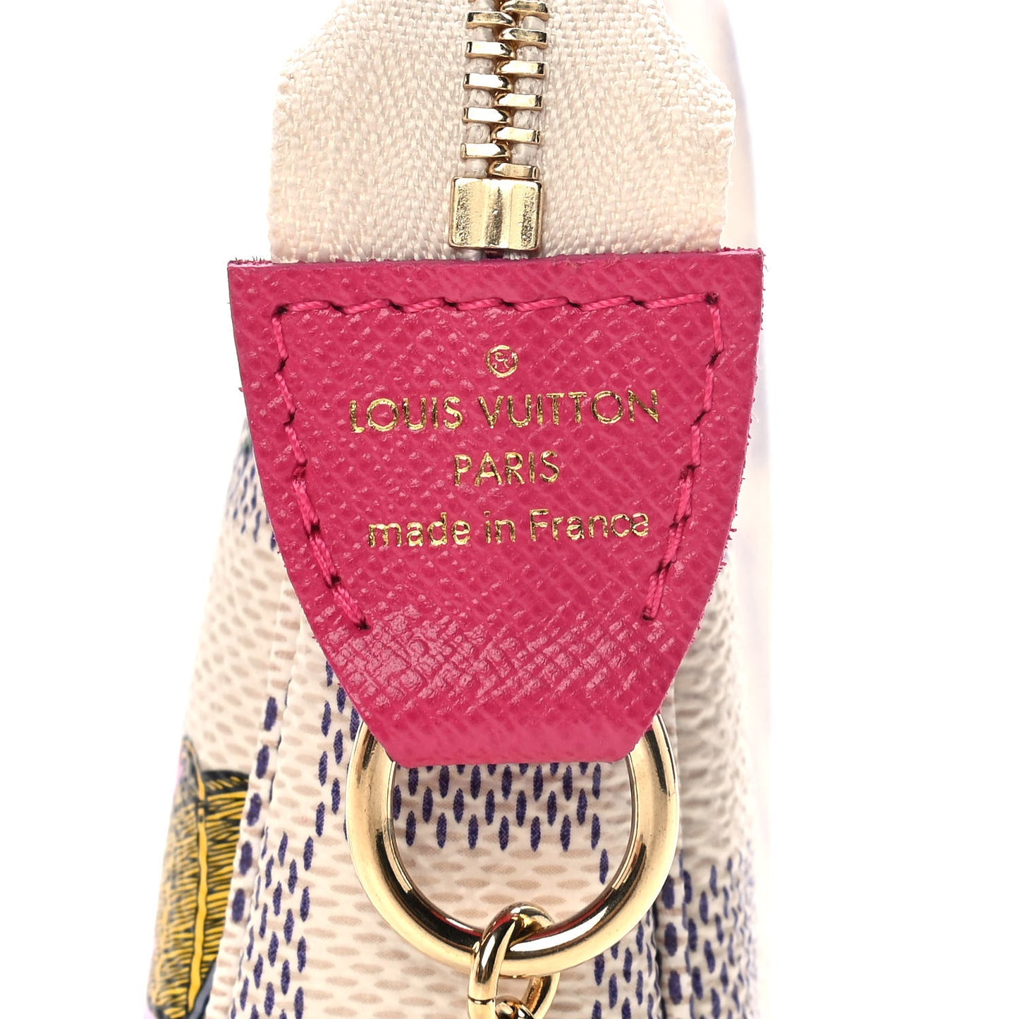 Damier Azur 2021 Christmas Animation Hollywood Mini Pochette Accessories Fuchsia