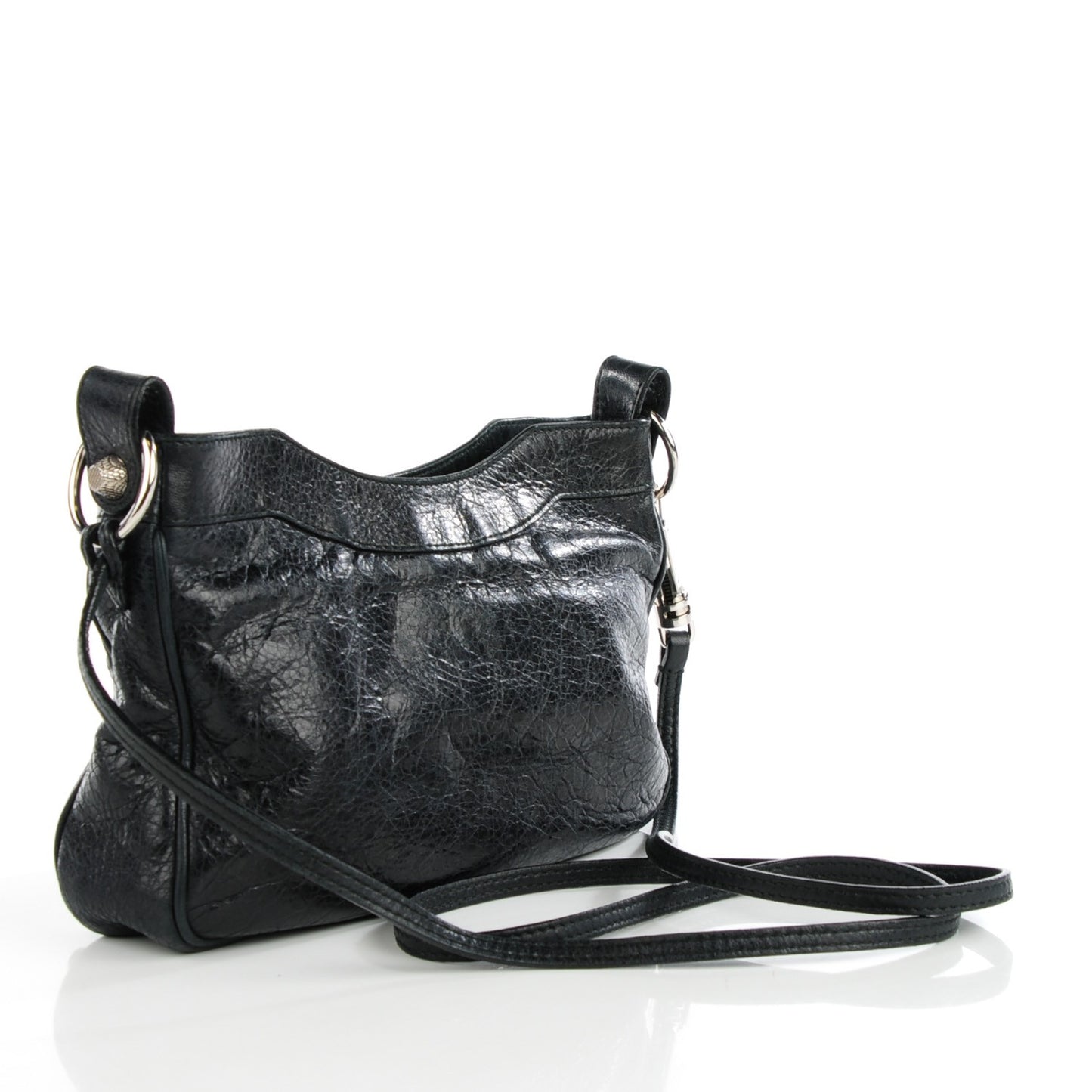 Agneau Giant 12 Silver Hardware Hip Black
