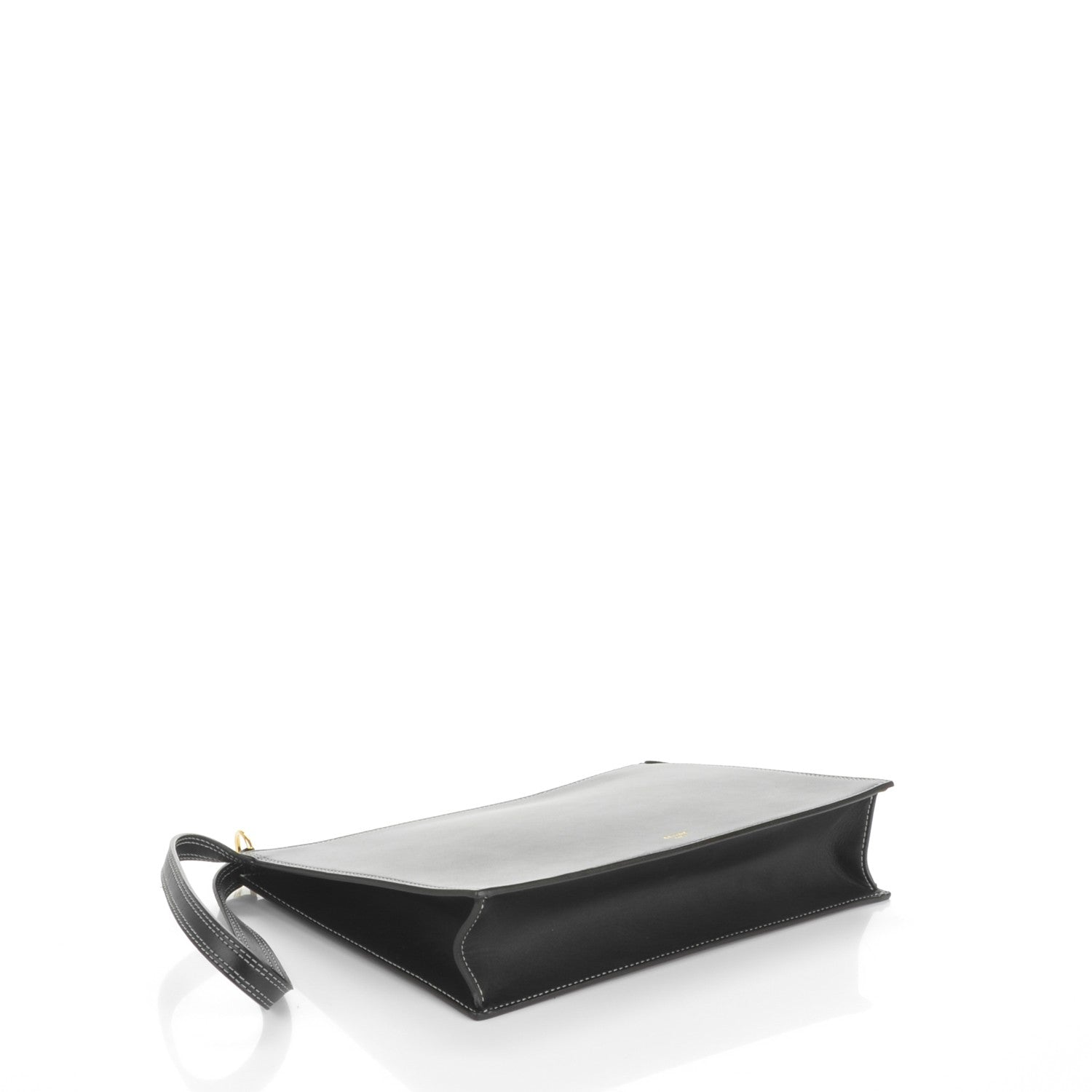 Celine Smooth Calfskin Ring Clutch w Dragonne Black 4 of 7