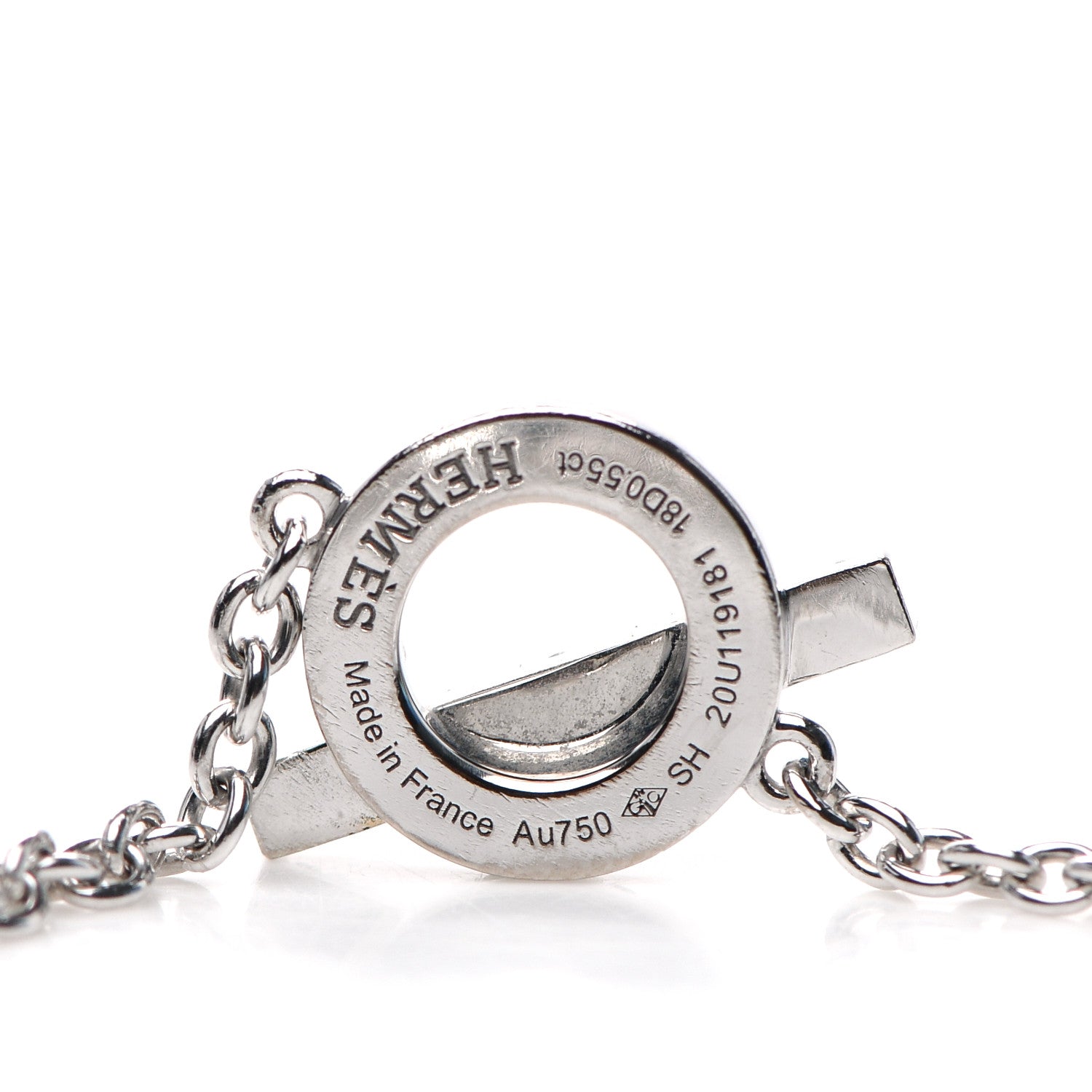 Hermes 18K White Gold Diamond Finesse Bracelet SH 3 of 4