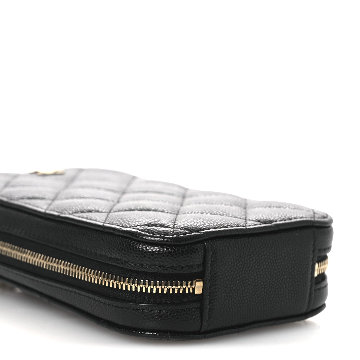 Chanel Caviar Quilted Phone Holder Wallet On Chain WOC Black 9 of 11