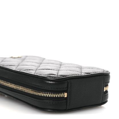 Chanel Caviar Quilted Phone Holder Wallet On Chain WOC Black 9 of 11
