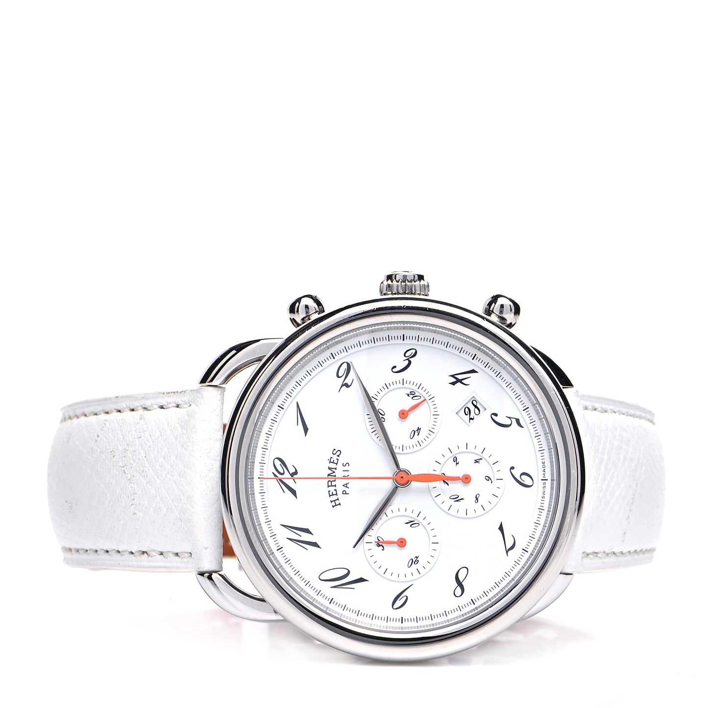 Stainless Steel Courchevel 43mm Arceau Automatic Watch Blanc