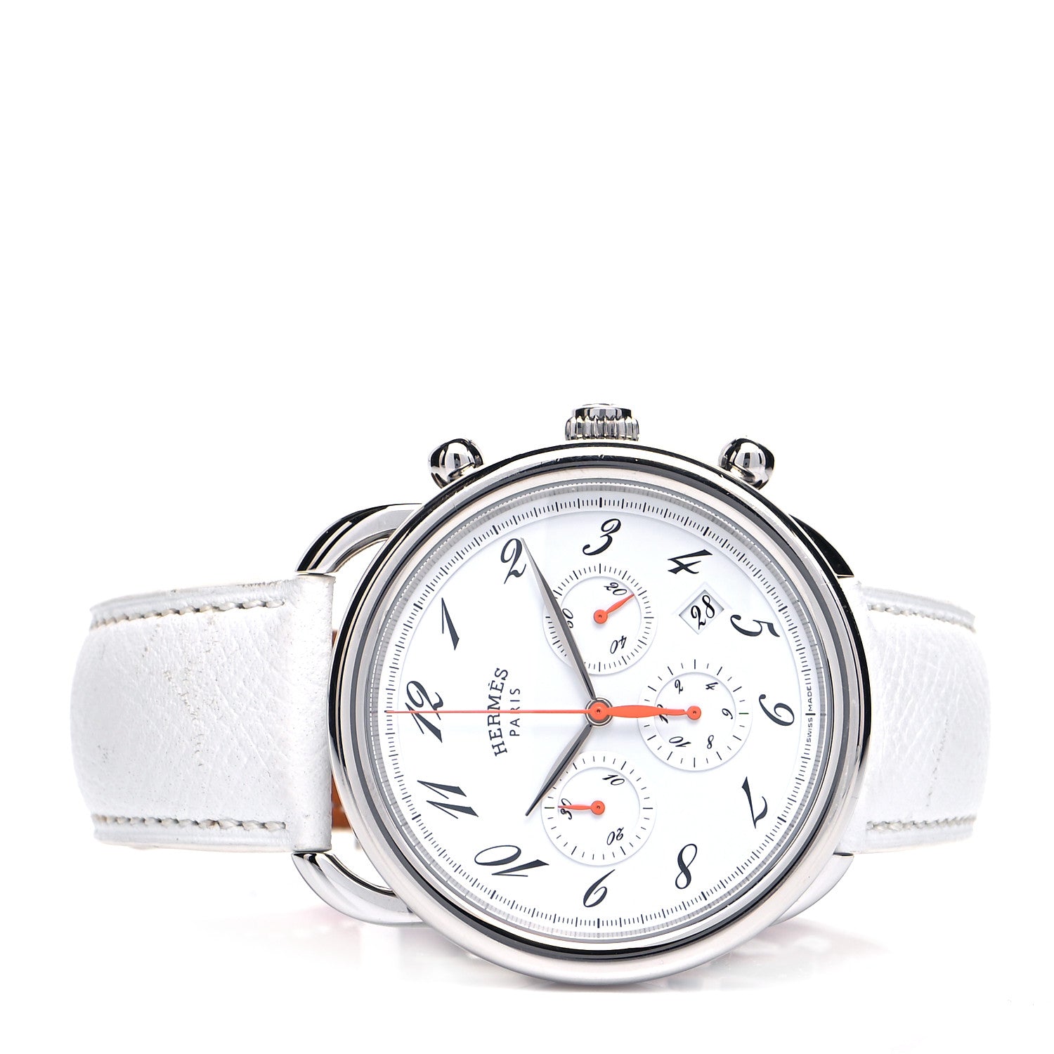 Hermes Stainless Steel Courchevel 43mm Arceau Automatic Watch Blanc 2 of 7