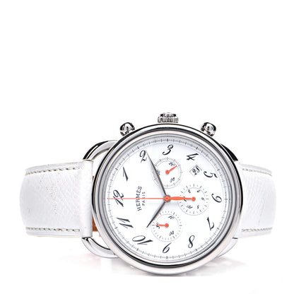 Hermes Stainless Steel Courchevel 43mm Arceau Automatic Watch Blanc 2 of 7