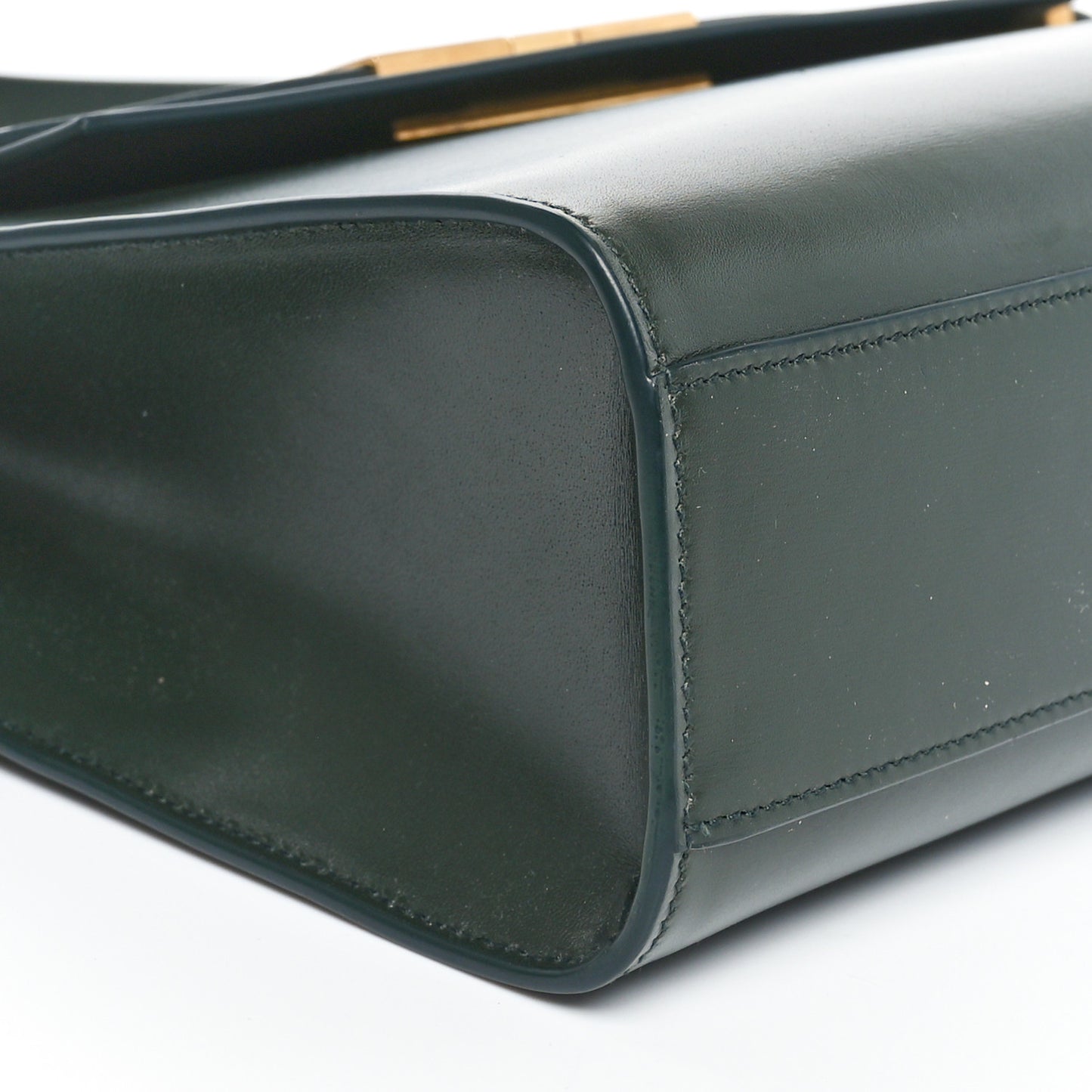 Smooth Calfskin Manhattan Shoulder Bag Dark Green