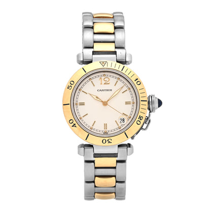 Cartier Stainless Steel 18K Yellow Gold 35mm Pasha C Automatic Watch 1 of 5