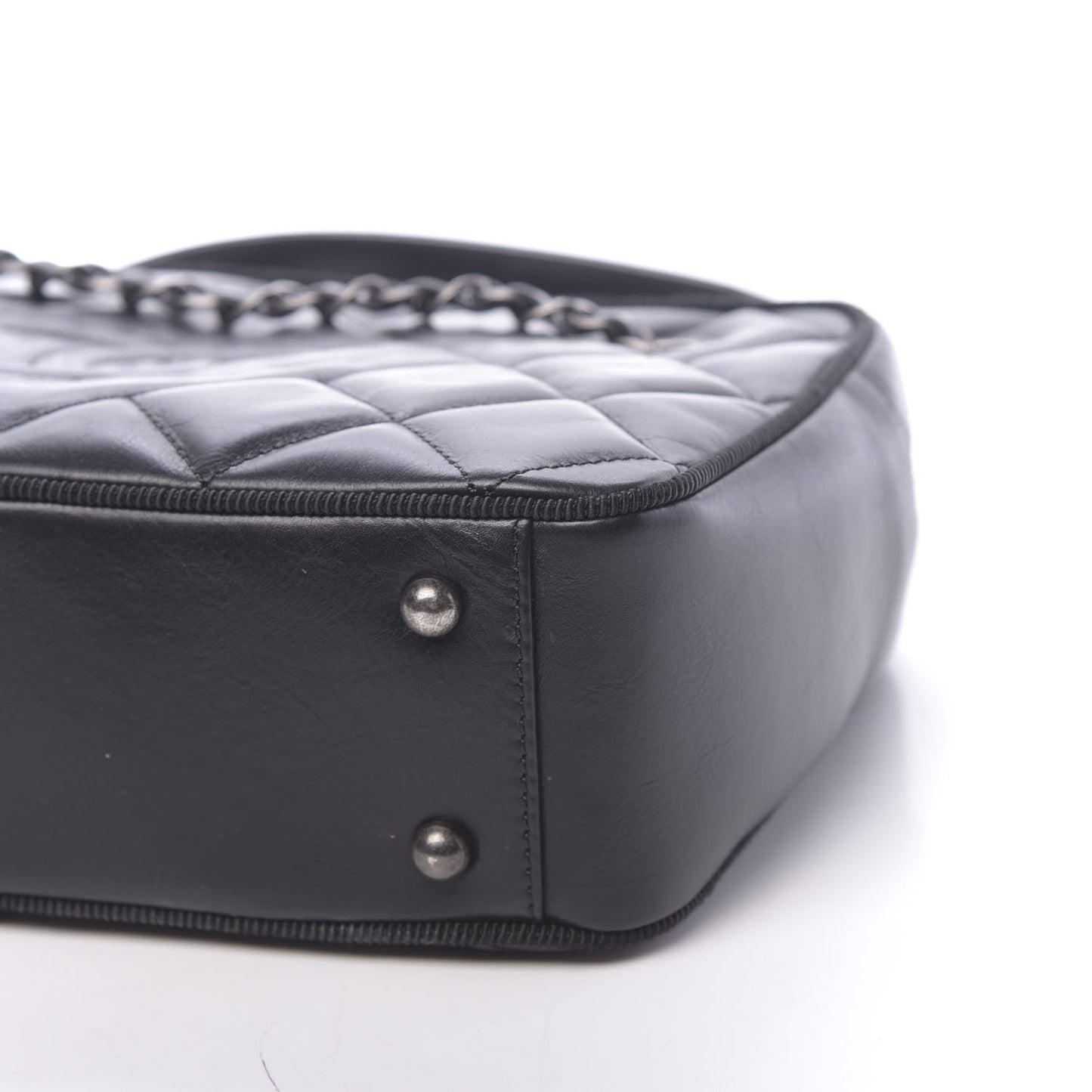 Calfskin Quilted Small Ballerine Camera Case Black