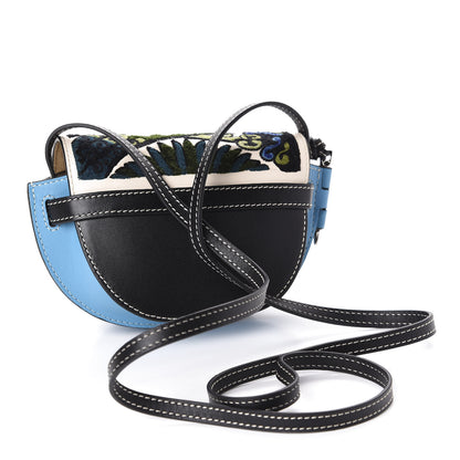 Loewe Grained Calfskin Floral Mini Gate Crossbody Bag Peacock Blue 3 of 10