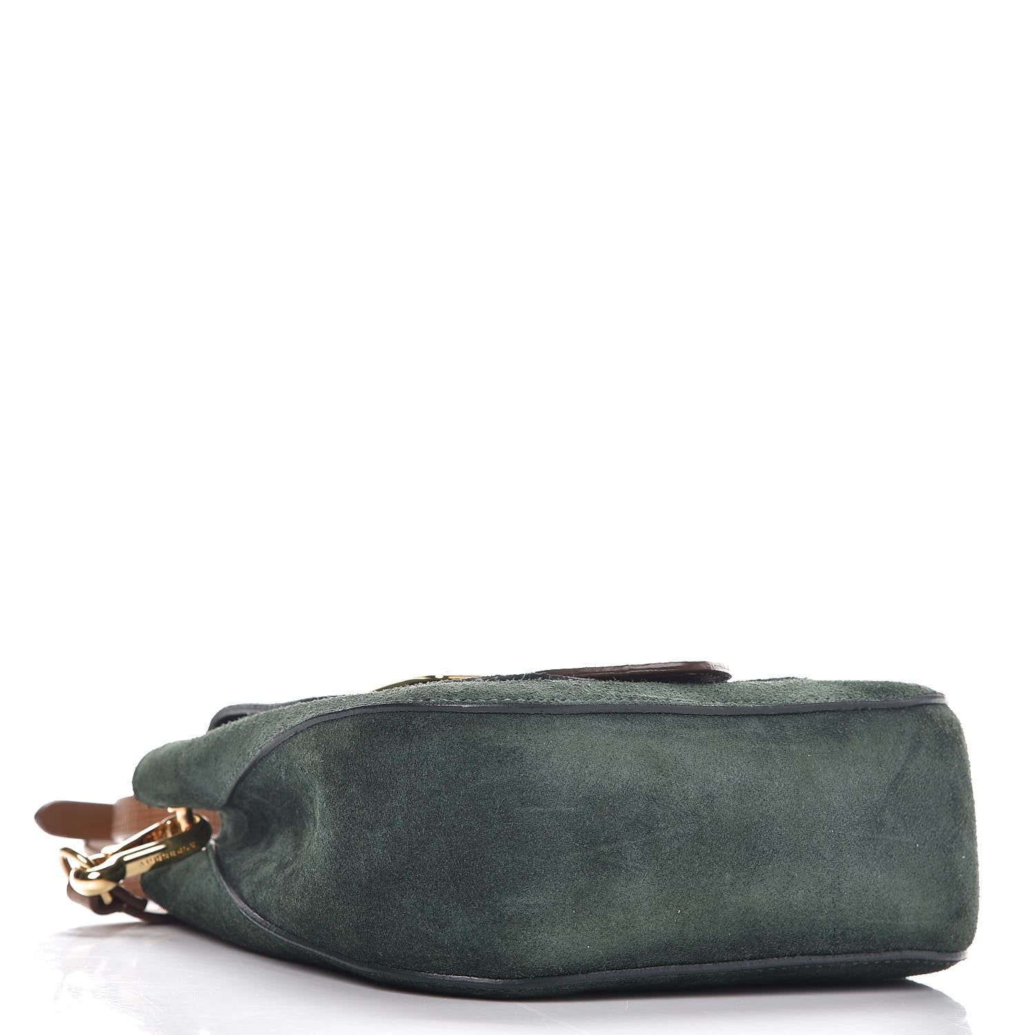 Burberry Suede Small Square Buckle Belt Bag Dark Forest Green 4 of 6