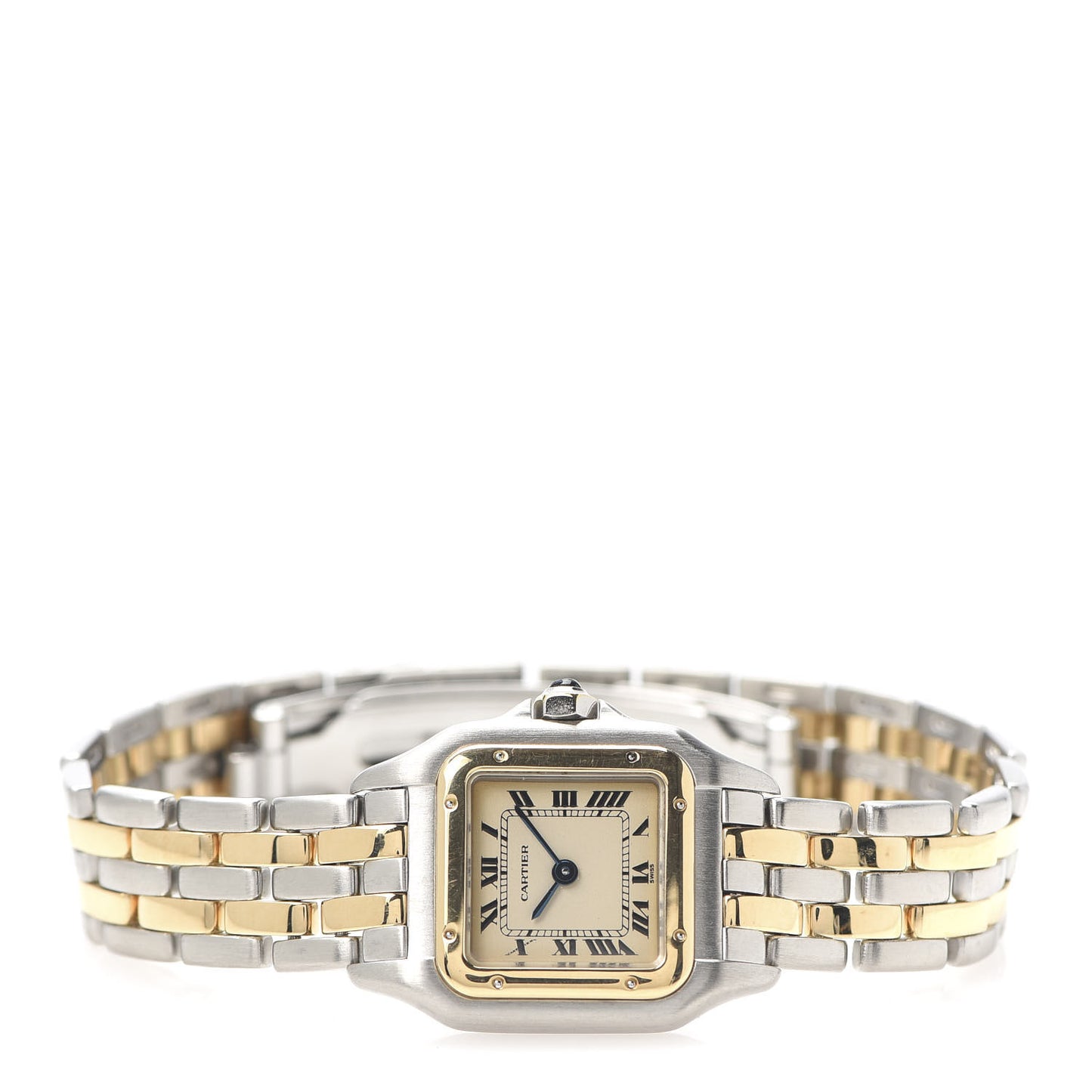 Stainless Steel 18K Yellow Gold 22mm Panthere Quartz Watch