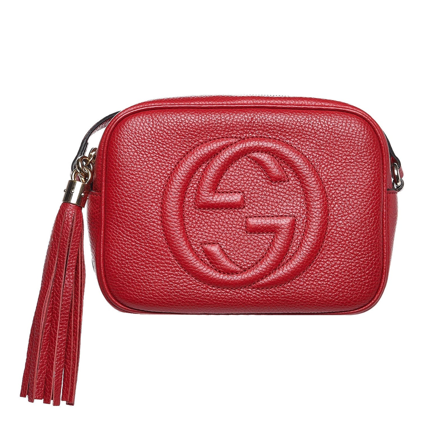 Pebbled Calfskin Small Soho Disco Bag Tabasco Red