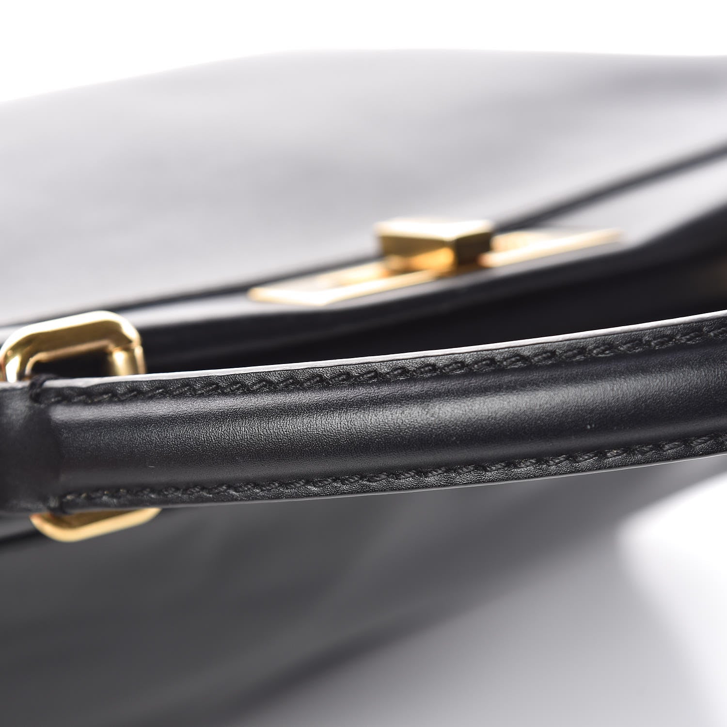 Fendi Vitello Morgan Shiny Nappa Medium Peekaboo Iconic Satchel Black 18 of 19