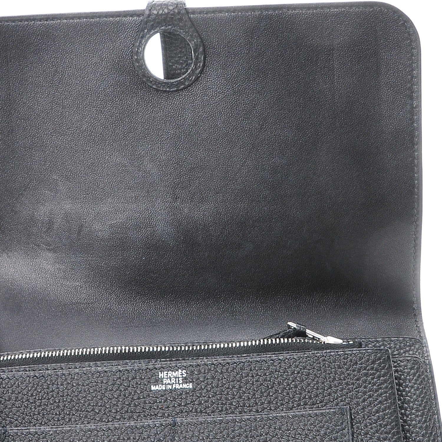 Hermes Togo Dogon Duo Wallet Black 10 of 12