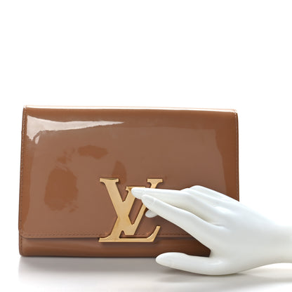 Louis Vuitton Patent Louise New Sobe Clutch Rose Velours 3 of 16