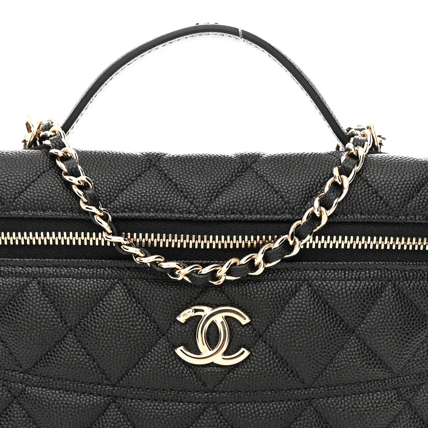 Chanel Caviar Quilted Trendy Handle Slim Vanity Black 8 of 11