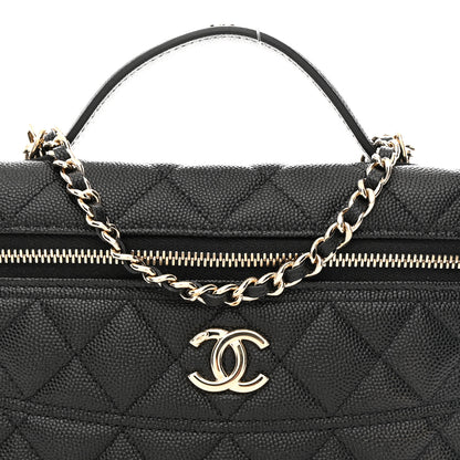 Chanel Caviar Quilted Trendy Handle Slim Vanity Black 8 of 11