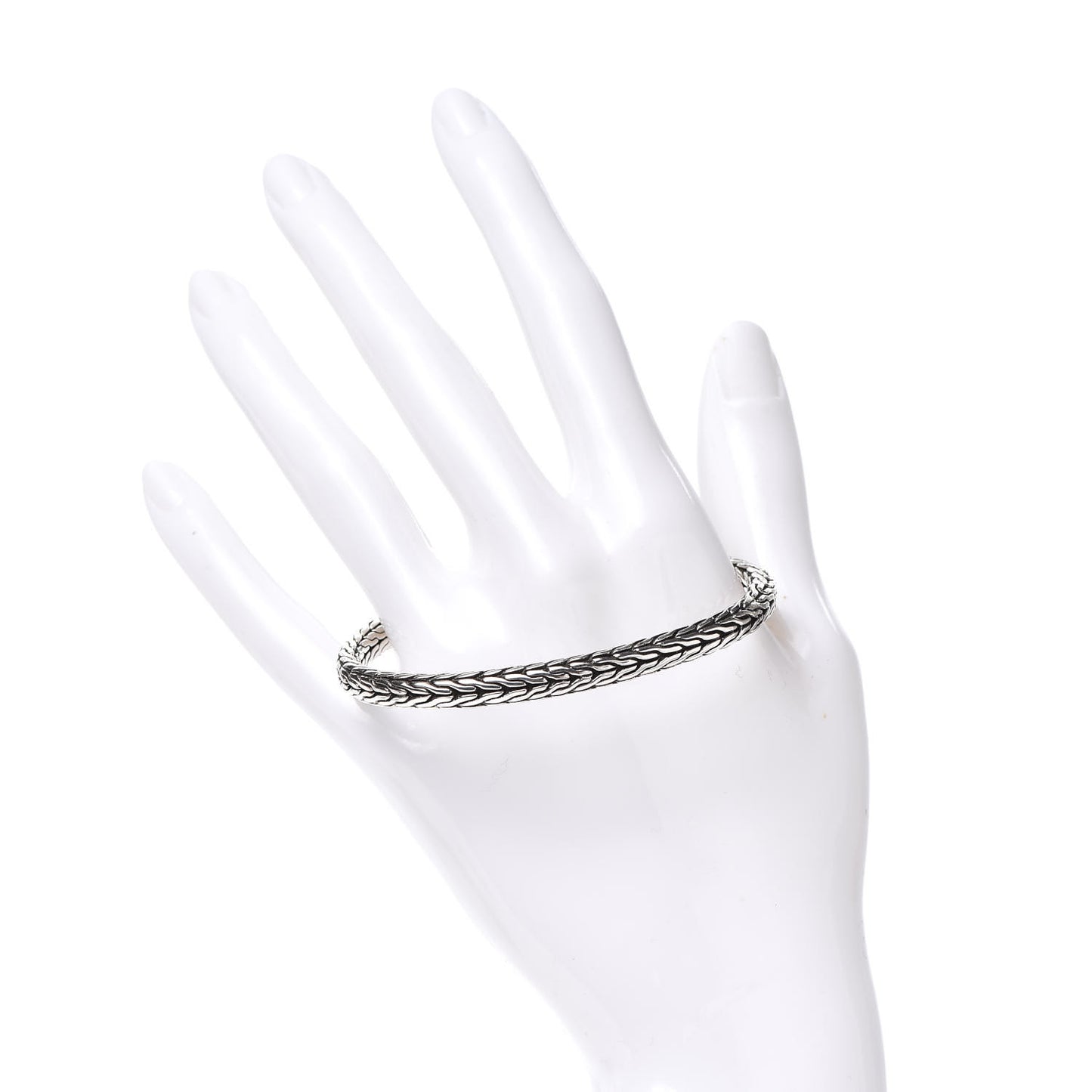 Sterling Silver 5.5mm Slim Classic Chain Cuff Bracelet