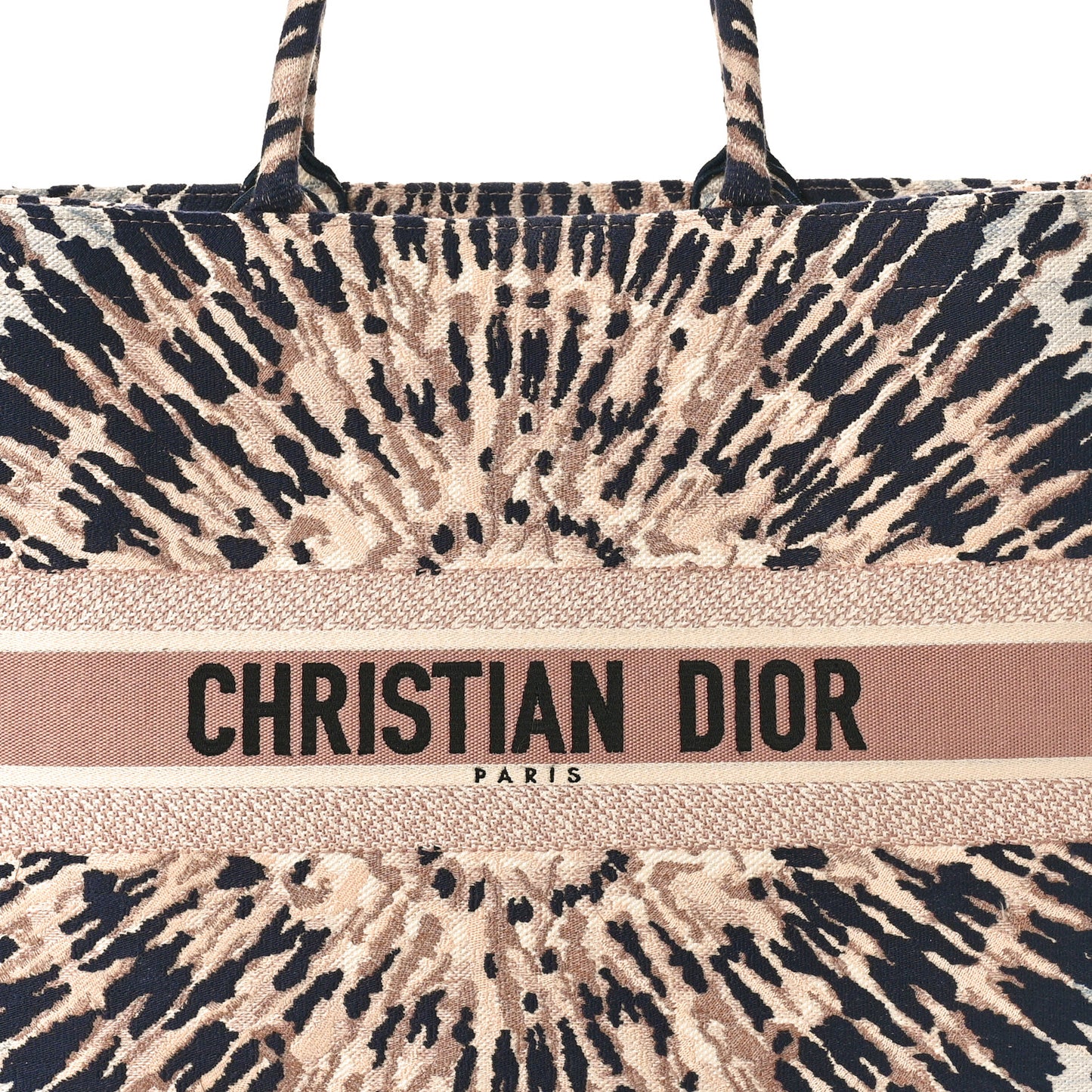 Canvas Embroidered Tie Dye Large Book Tote Multicolor