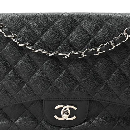 Chanel Caviar Quilted Jumbo Double Flap Black 8 of 10