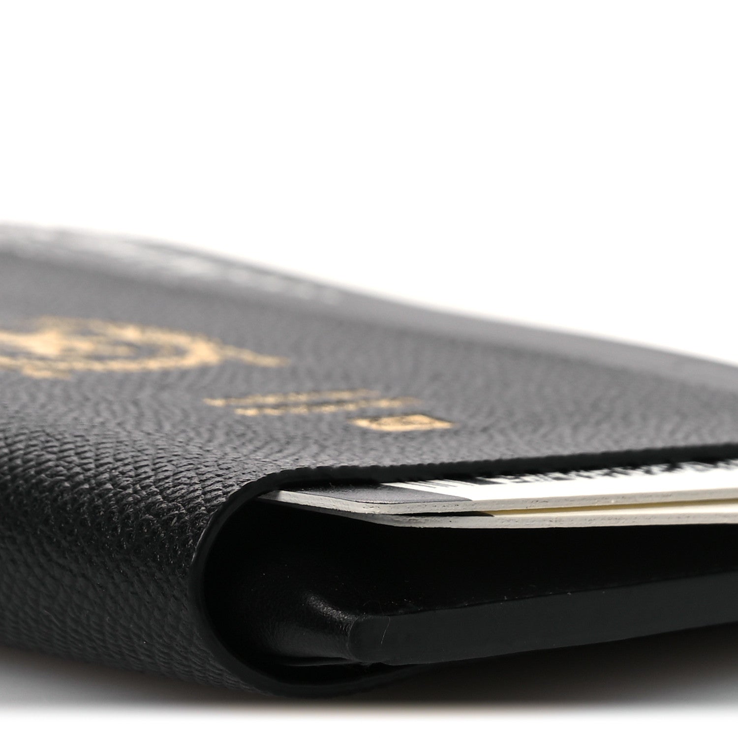 Balenciaga Textured Calfskin Passport Phone Holder Black 9 of 10