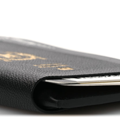 Balenciaga Textured Calfskin Passport Phone Holder Black 9 of 10