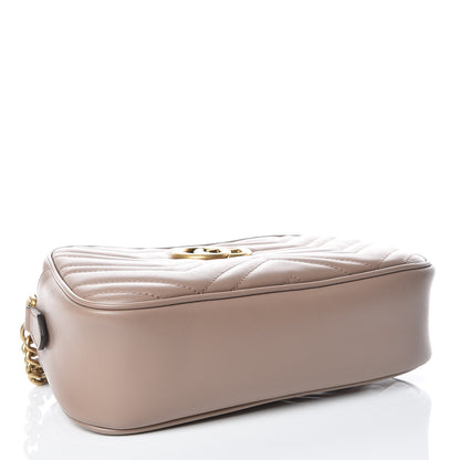 Gucci Calfskin Matelasse Small GG Marmont Chain Shoulder Bag Porcelain Rose 4 of 9