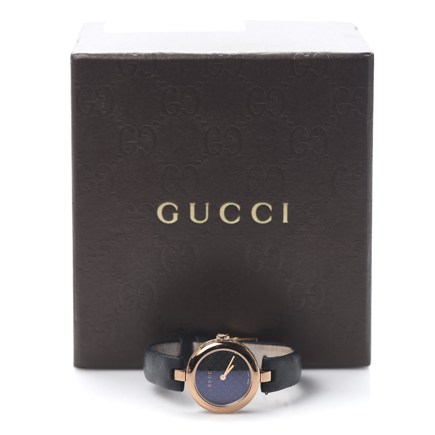 Gucci Stainless Steel Calfskin 27mm Diamantissima Quartz Watch Black 6 of 6