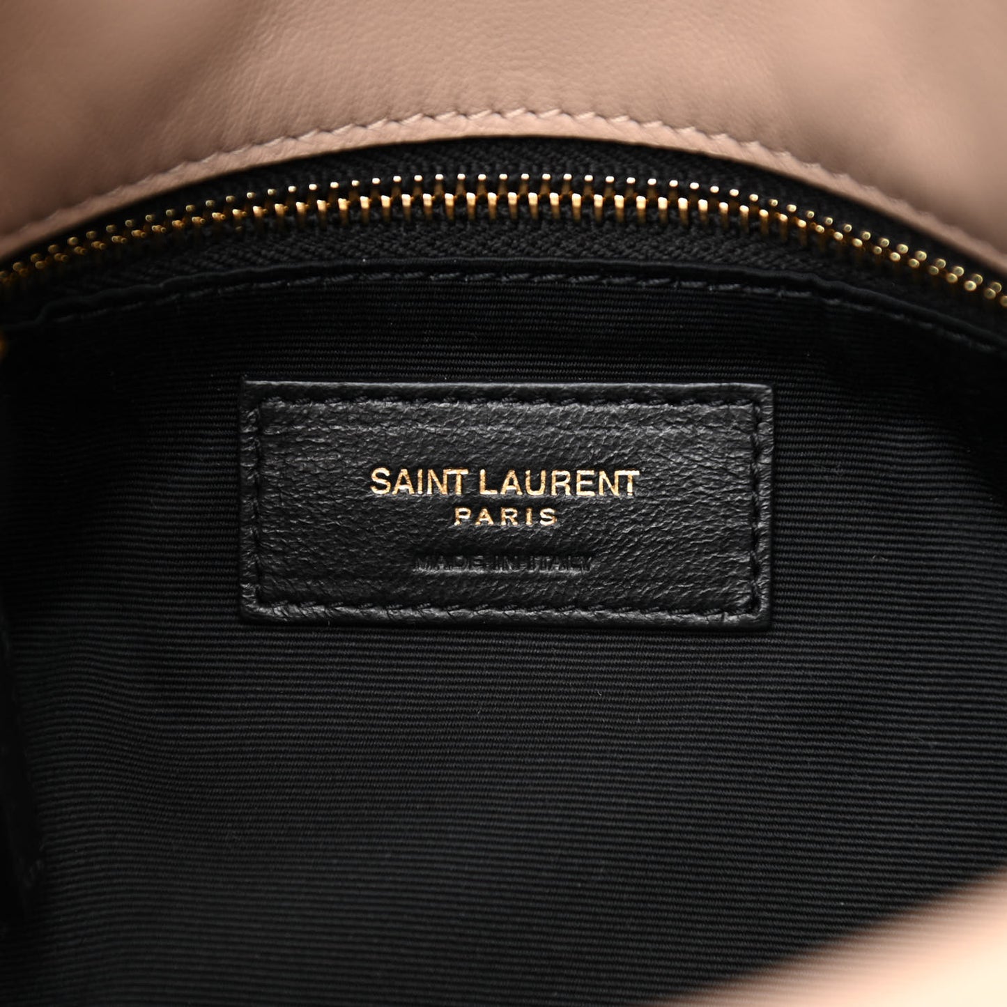 Lambskin Quilted Small Loulou Puffer Monogram Chain Satchel Dark Beige